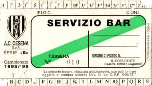 Biglietti E Abbonamenti 1998 99 Museo Del Cesena