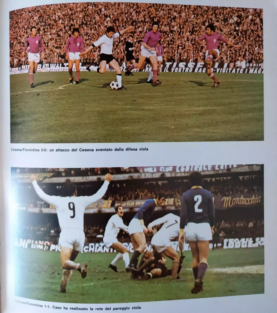 Enciclopedia Tutto il calcio minuto per minuto, European Book, 1973-74, vol. 2, p.s.n., con foto Bertarelli Cesena-Fiorentina 1973-74