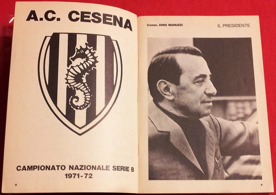 Almanacco Alè Cesena 1971-72, interno Manuzzi Dino