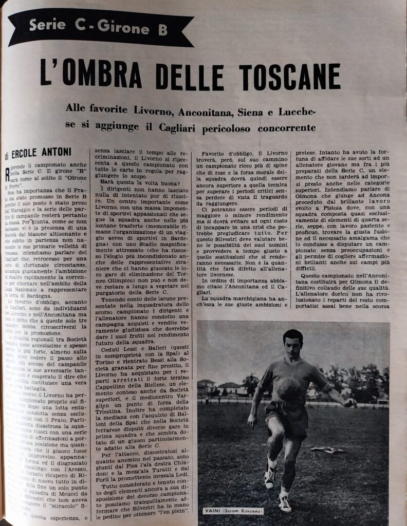 Football 22 settembre 1960, n. 29, p. 51 presentazione serie C 1960-61