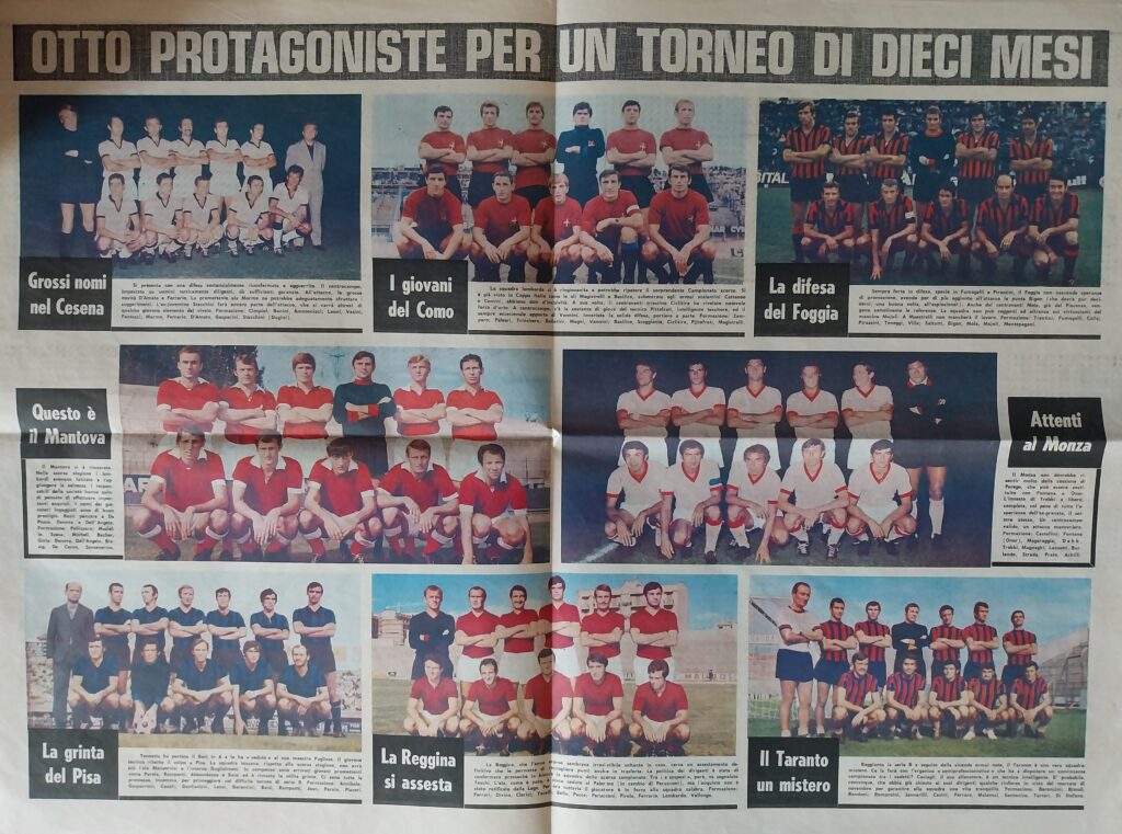 Il Giorno 1968, copertina inserto speciale presentazione Cesena 1968-69