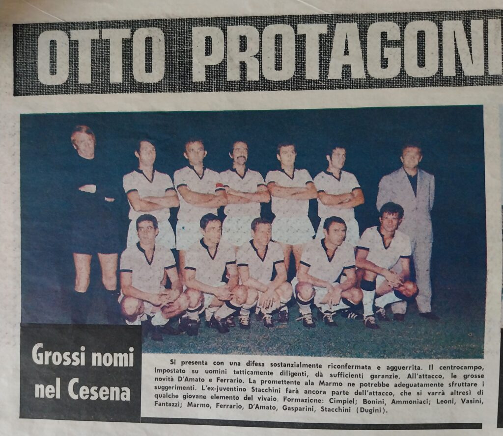 Il Giorno 1968, copertina inserto speciale presentazione Cesena 1968-69 dettaglio