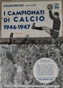 La Gazzetta dello Sport calendario 1946-47, settembre 1946, copertina