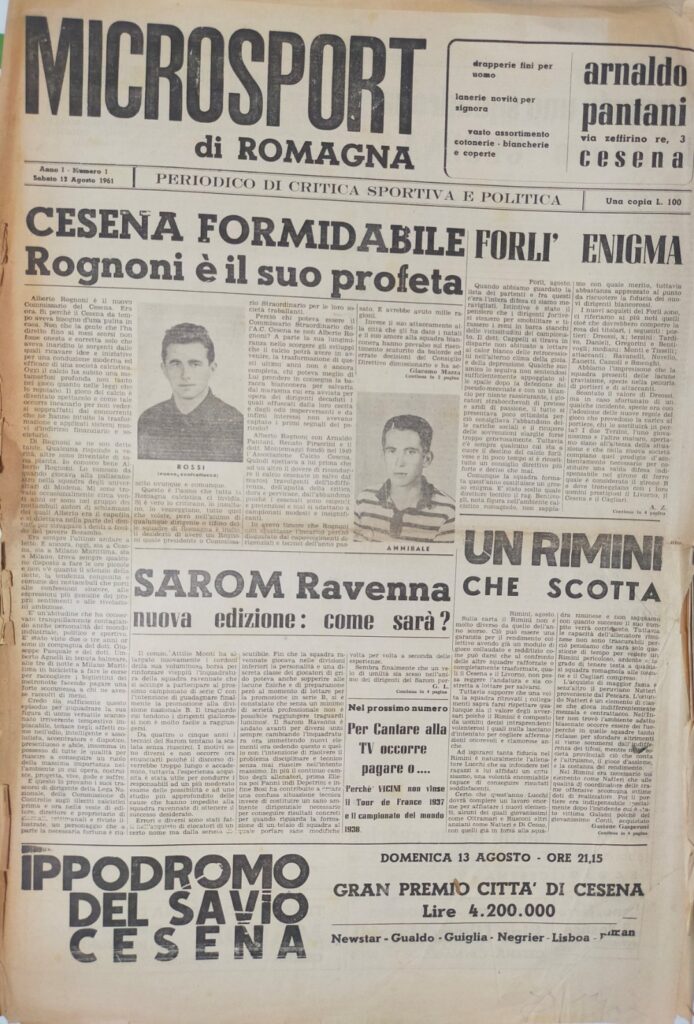 Microsport di Romagna del 12 agosto 1961, n. 1, 1961-62