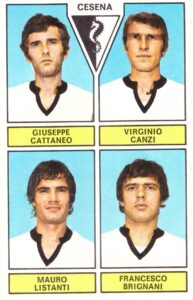 Panini Calciatori 1971-72 Cattaneo-Canzi-Listanti-Brignani