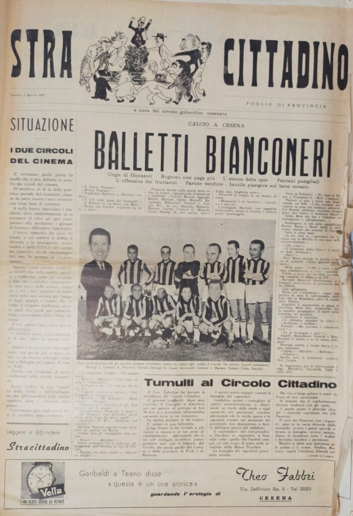 Stracittadino 1 aprile 1961, Cesena 1960-61