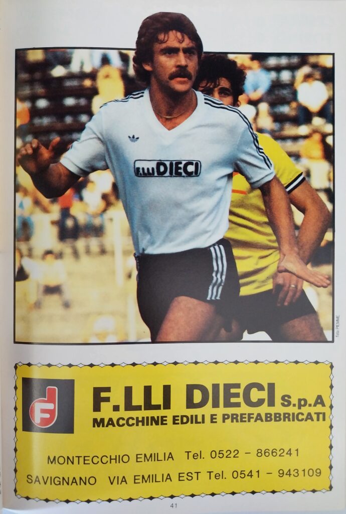 AC Cesena 81-82, giugno 1982, numero unico, p. 41 Schachner in Cesena-Udinese 1981-82