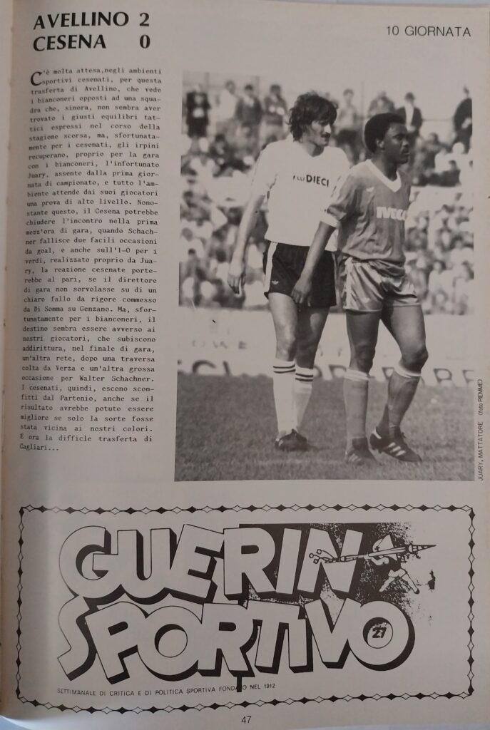 AC Cesena 81-82, giugno 1982, numero unico, p. 47 Avellino-Cesena 1981-82 Mei