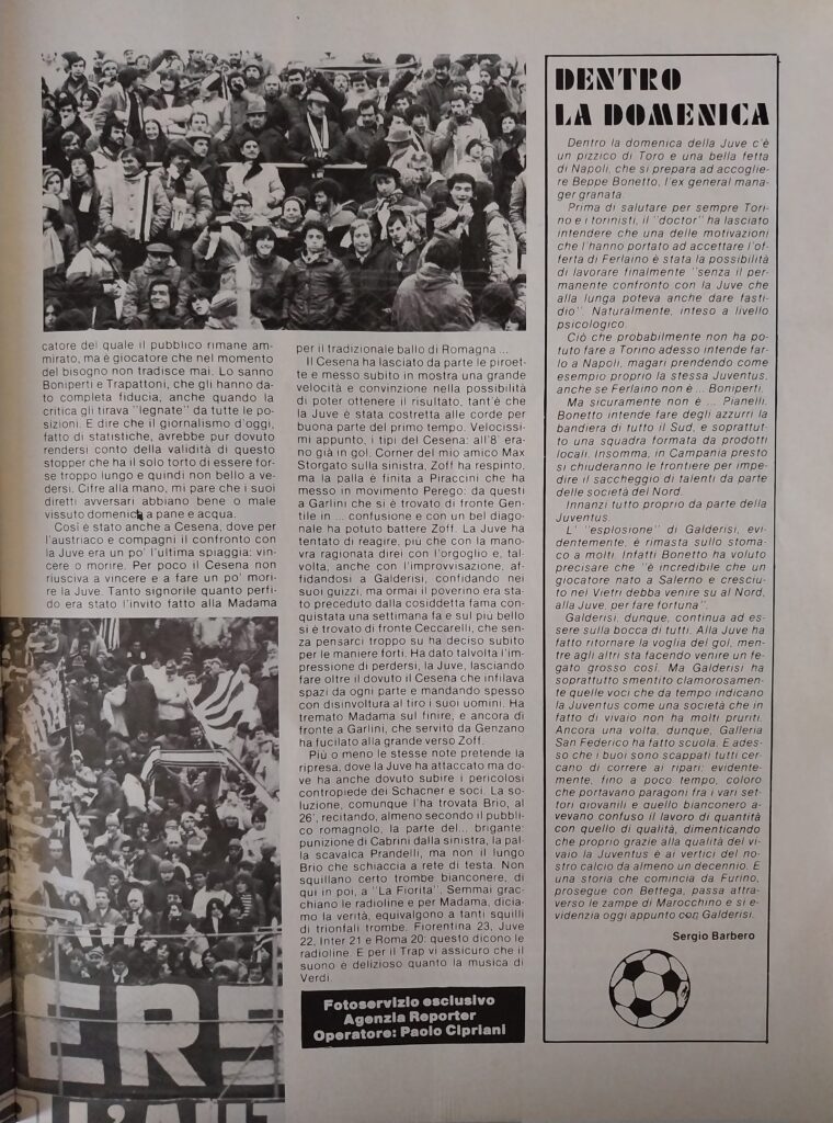 CalcioFilm 27 gennaio 1982, n. 4, p. 9, Cesena-Juventus 1981-82