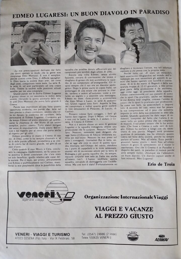 Calbucci Poggi CesenA 1981, p. 6 Lugaresi Edmeo