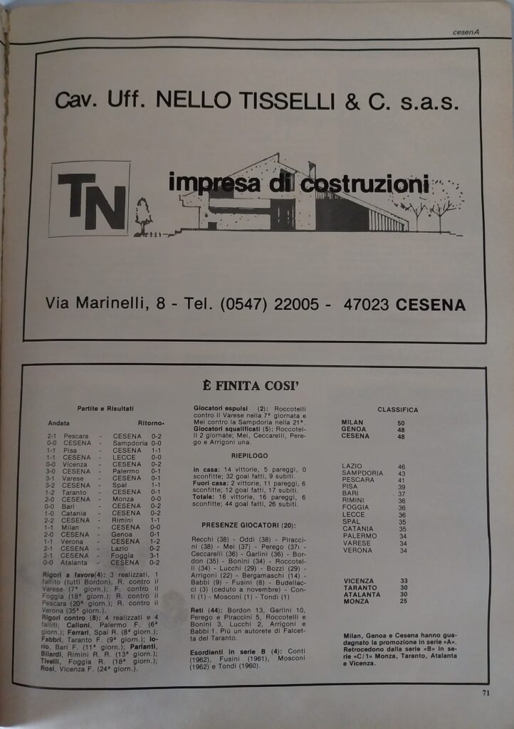 Calbucci Poggi CesenA 1981, p. 71