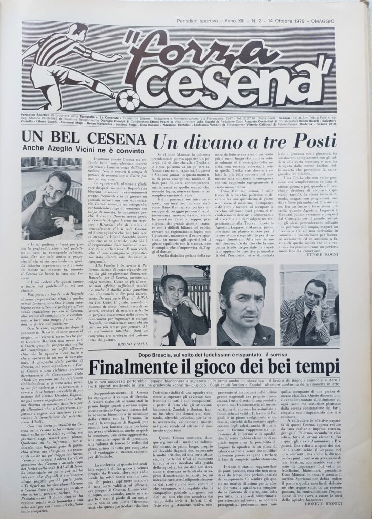 Cesena-Palermo 1979-80 Forza Cesena 1979-80 0006 14 ottobre 1979 n. 2