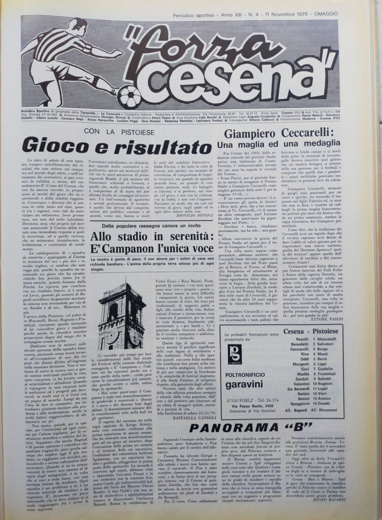 Cesena-Pistoiese 1979-80 Forza Cesena 1979-80 0016 11 novembre 1979 n. 4