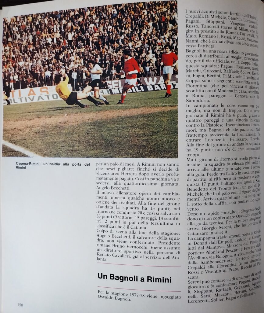 Enciclopedia Tutto il Calcio Minuto per Minuto European Book appendice 1978-79 con foto Cesena-Rimini 1977-78