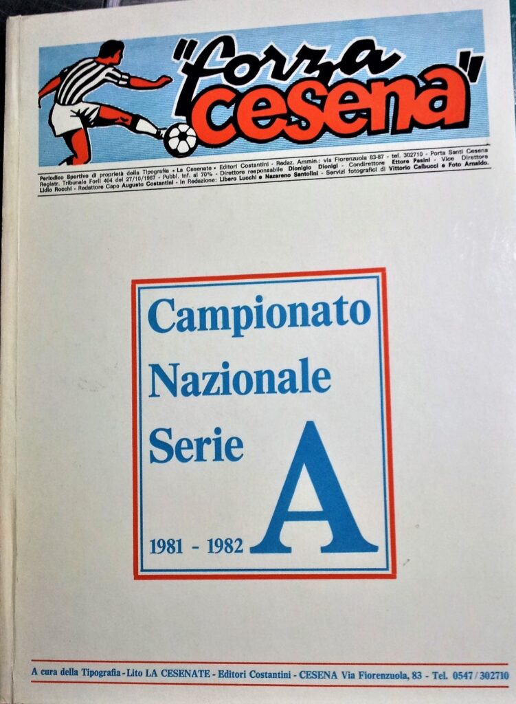 Forza Cesena Editori Costantini 1981-82 libro stagione