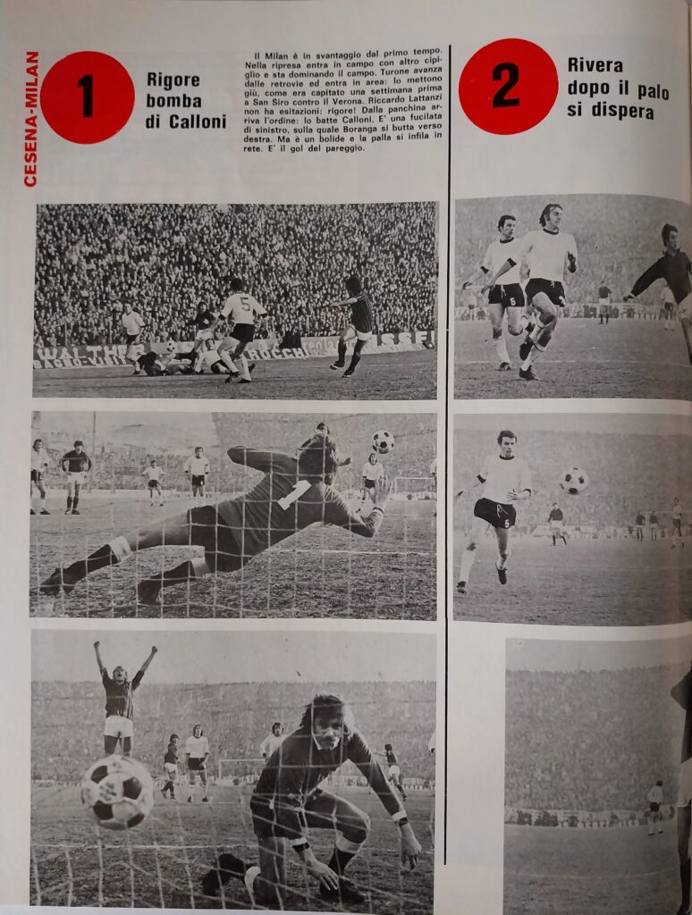 Forza Milan febbraio 1976, n. 2, p. 28, Cesena-Milan 1975-76