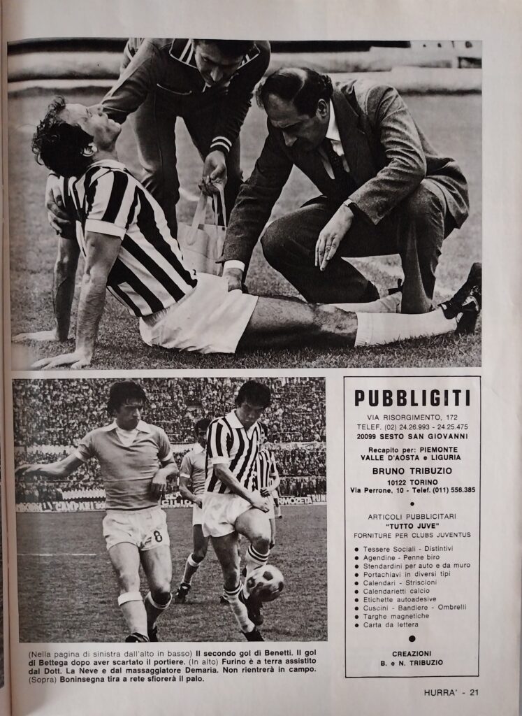 Hurrà Juventus aprile 1977, n. 4, p. 21, Juventus-Cesena 1976-77