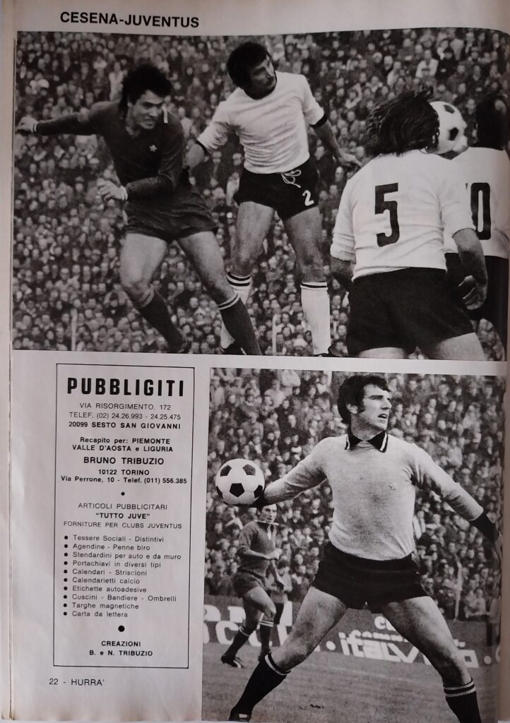 Hurrà Juventus dicembre 1976, n. 12, p. 22, Cesena-Juventus 1976-77