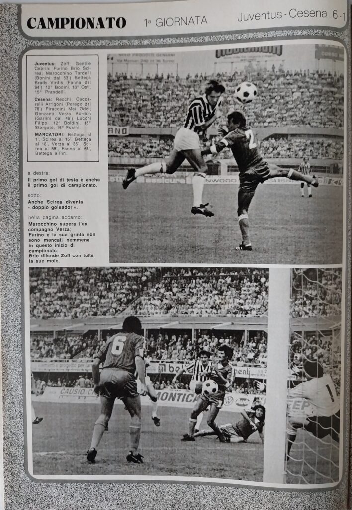 Hurrà Juventus ottobre 1981, n. 10, p. 6, Juventus-Cesena 1981-82