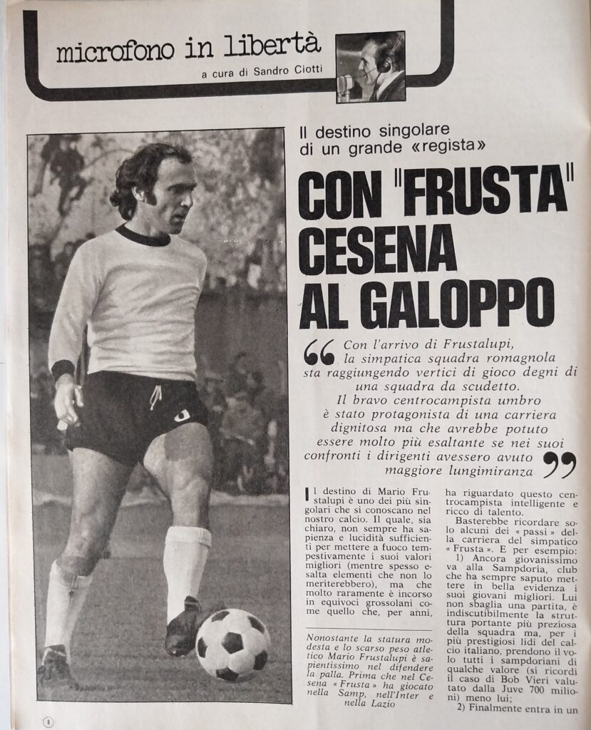 Intrepido 22 aprile 1976, n. 17, p. 8, articolo Frustalupi 1975-76