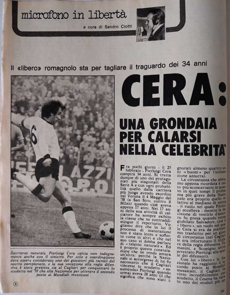 Intrepido 5 febbraio 1975, n. 6, p. 8, articolo Cera 1974-75