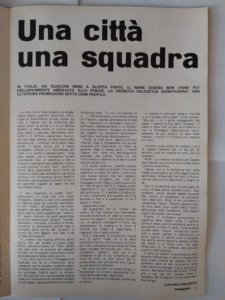 Romagna 10 giugno 1973, n. 4 numero speciale, p. 21