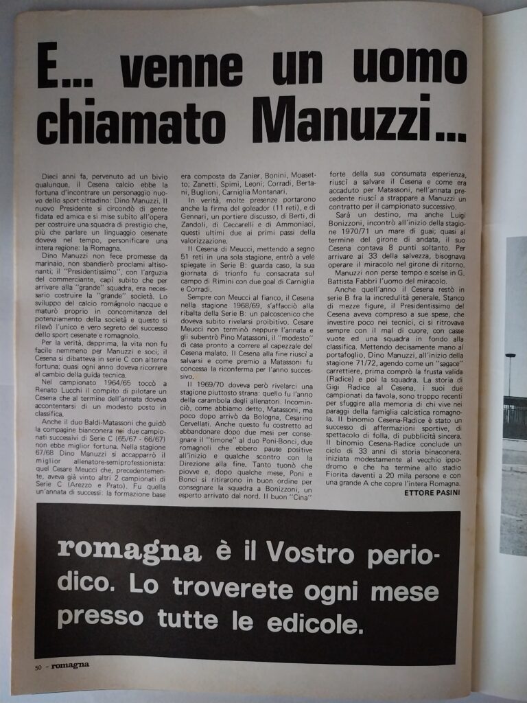 Romagna 10 giugno 1973, n. 4 numero speciale, p. 50 Manuzzi