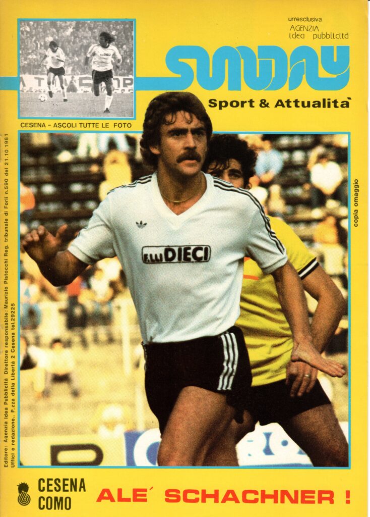 Sunday 07 presentazione Cesena-Como 1981-82 e foto Cesena-Ascoli 1981-82 Schachner