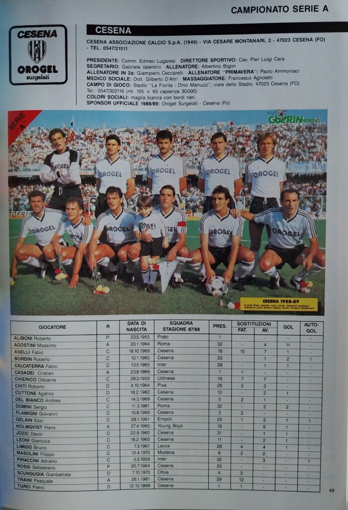 Annuario del calcio emiliano romagnolo 89, p. 49, 1988-89