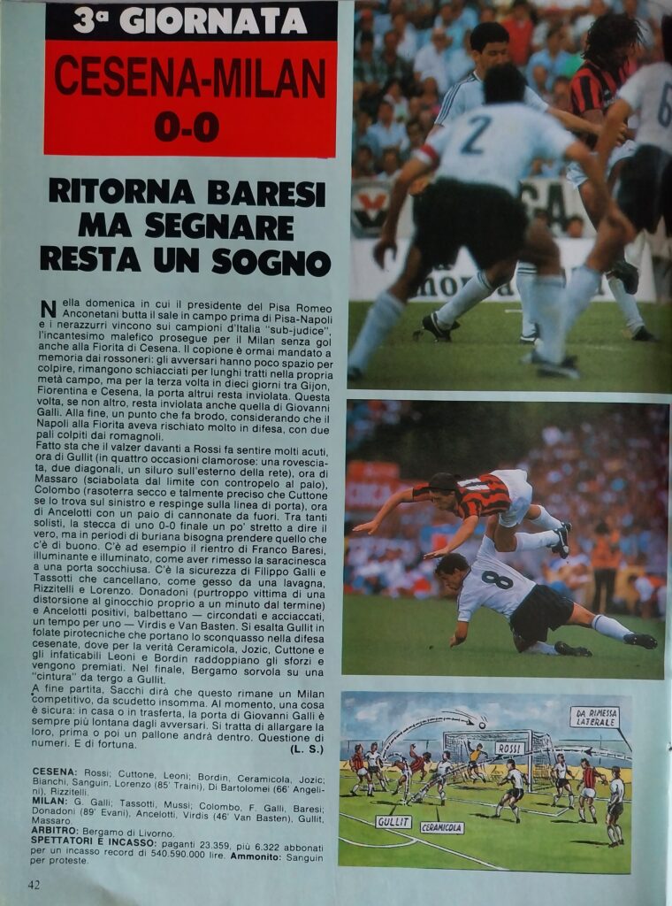 Forza Milan ottobre 1987, n. 10, p. 42, Cesena-Milan 1987-88