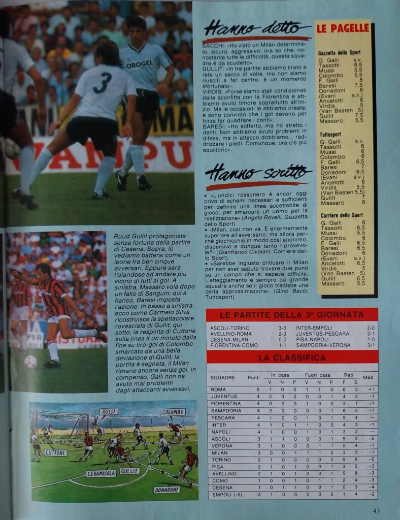 Forza Milan ottobre 1987, n. 10, p. 43, Cesena-Milan 1987-88