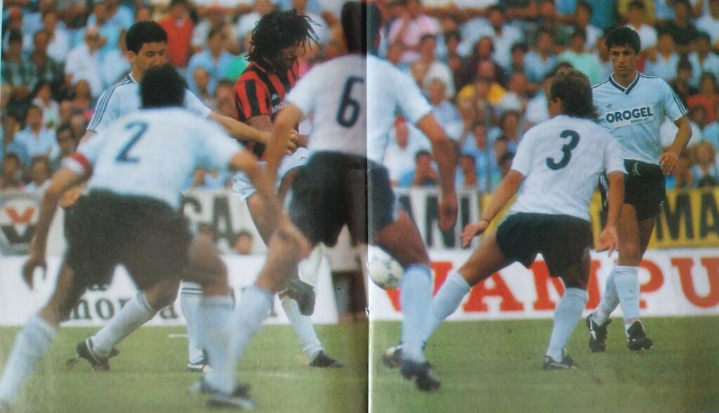 Forza Milan ottobre 1987, n. 10, pp. 42-43, foto Cesena-Milan 1987-88