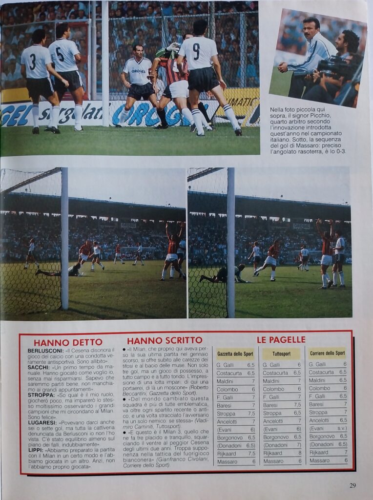 Forza Milan ottobre 1989, n. 10, p. 29, Cesena-Milan 1989-90