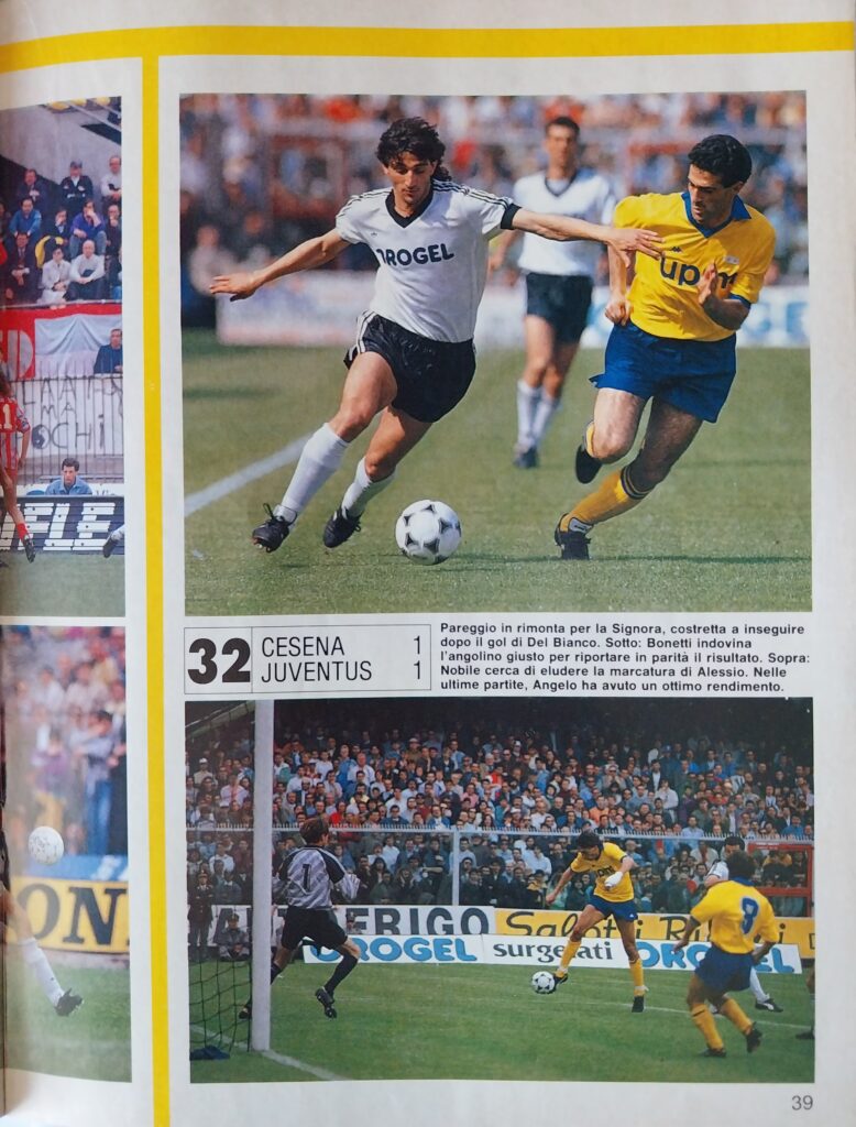 Hurrà Juventus maggio 1990, n. 5, p. 39, Cesena-Juventus 1989-90 Nobile