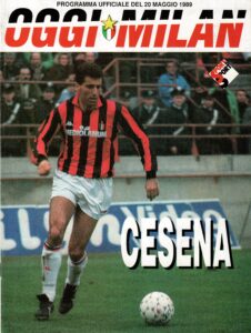 Oggi Milan 20 maggio 1989, copertina presentazione Milan-Cesena 1988-89