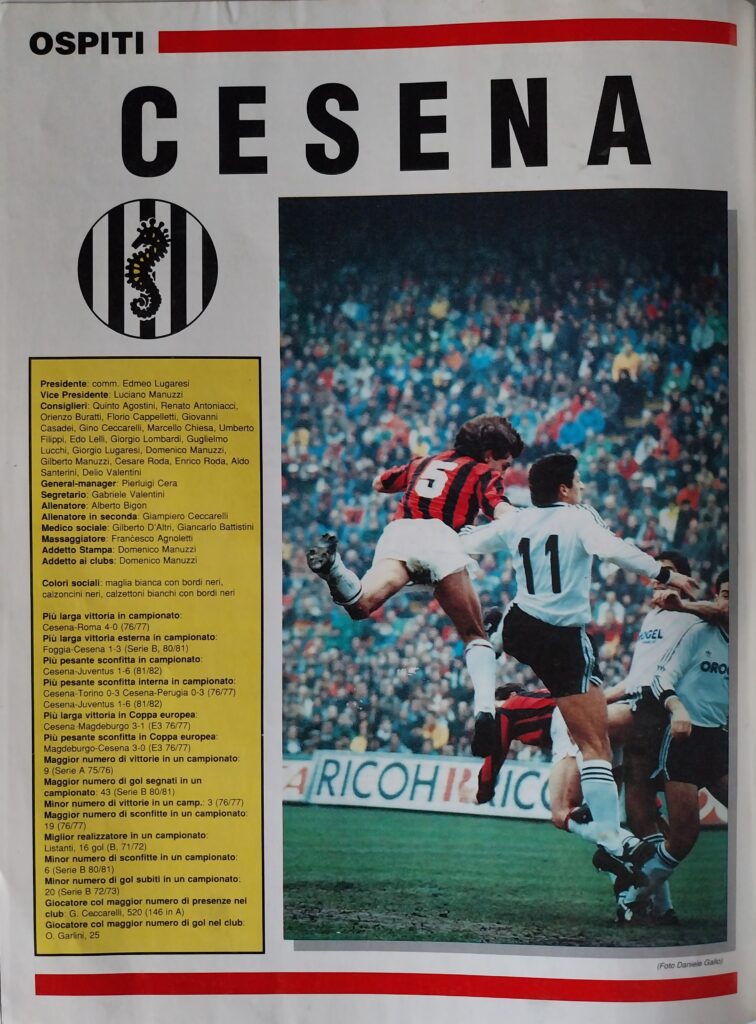 Oggi Milan 20 maggio 1989, p. 4, presentazione Milan-Cesena 1988-89