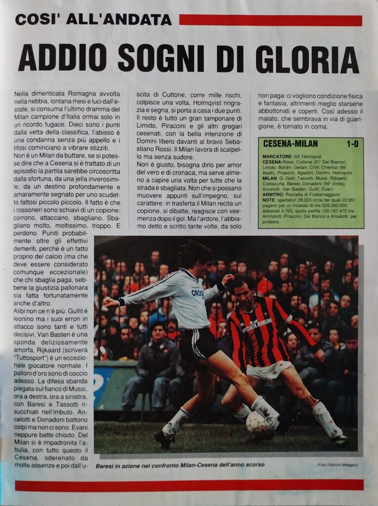 Oggi Milan 20 maggio 1989, p. 7, presentazione Milan-Cesena 1988-89