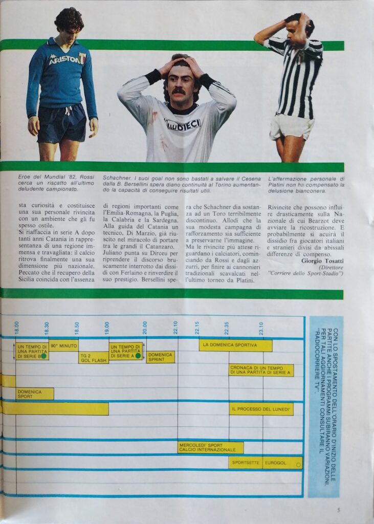 Radiocorriere TV 11 settembre 1983, n. 37, tutto il campionato minuto per minuto, p. 5, Schachner