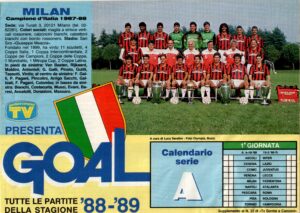 TV Sorrisi e canzoni 11 settembre 1988, n. 37, inserto Goal copertina 1988-89