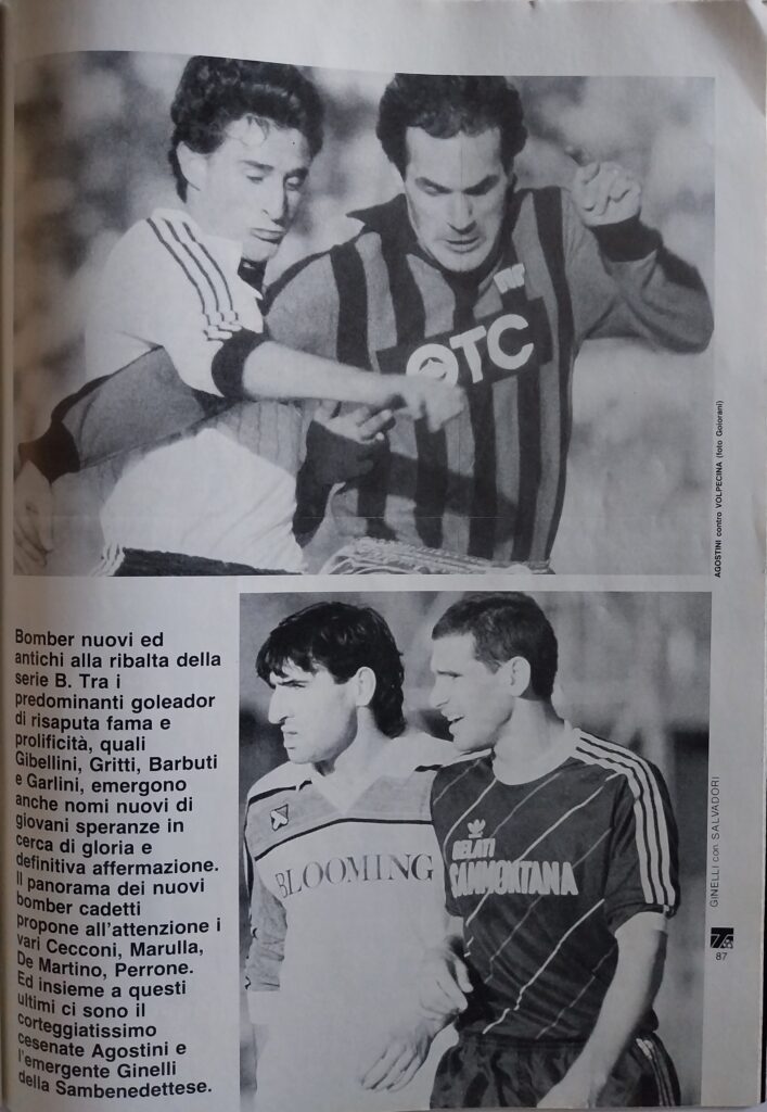 Tuttocalcio marzo 1986, n. 3, p. 87, articolo Agostini 1985-86