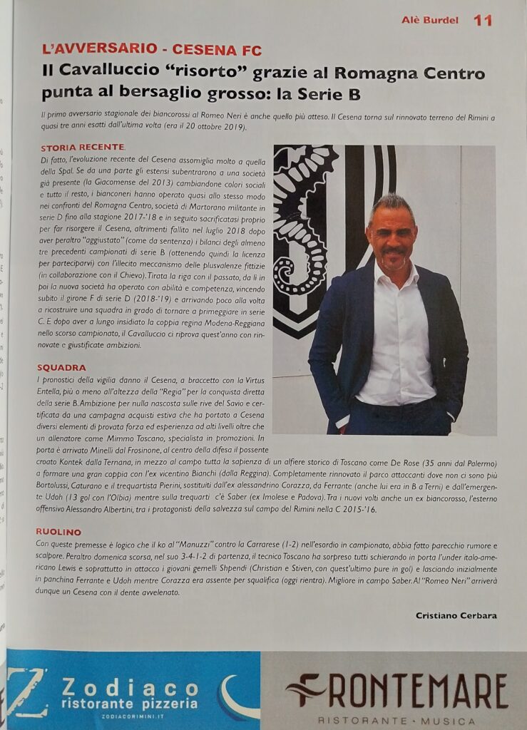 Alè Burdel, 11 settembre 2022, p. 11, Rimini-Cesena 2022-23