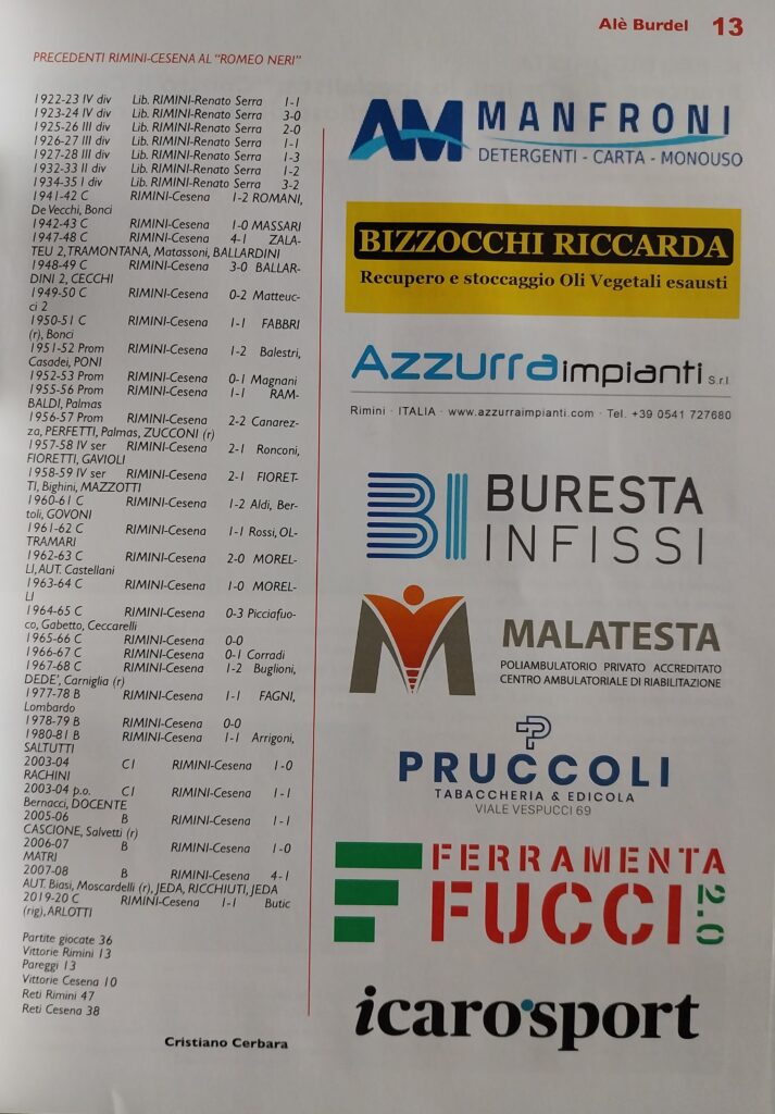 Alè Burdel, 11 settembre 2022, p. 13, Rimini-Cesena 2022-23