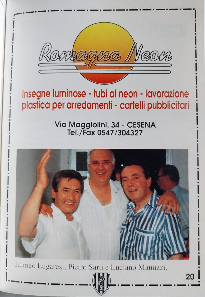 Centro coordinamento Clubs Almanacco bianconero 1995-96, p. 20, Lugaresi Edmeo Sarti Pietro Manuzzi Luciano