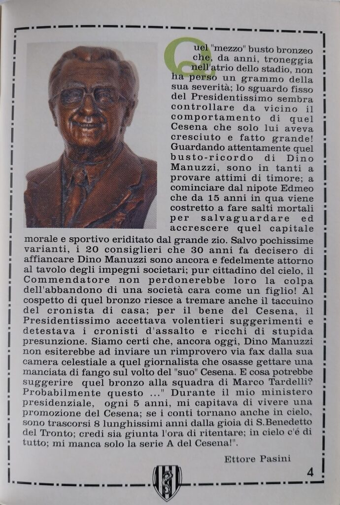 Centro coordinamento Clubs Almanacco bianconero 1995-96, p. 4