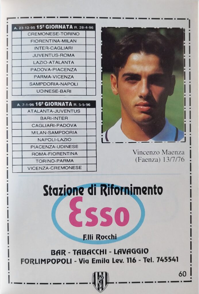 Centro coordinamento Clubs Almanacco bianconero 1995-96, p. 60, Maenza