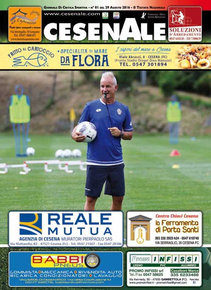 CesenAlè 29 agosto 2016, n. 1, copertina Cesena-Perugia 2016-17