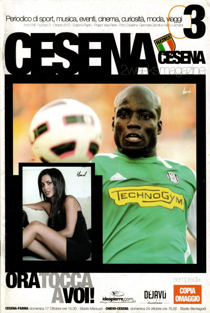 CesenaCesena Magazine 17 ottobre 2010, n. 3, copertina Cesena-Parma 2010-11 e Chievo-Cesena 2010-11 Appiah