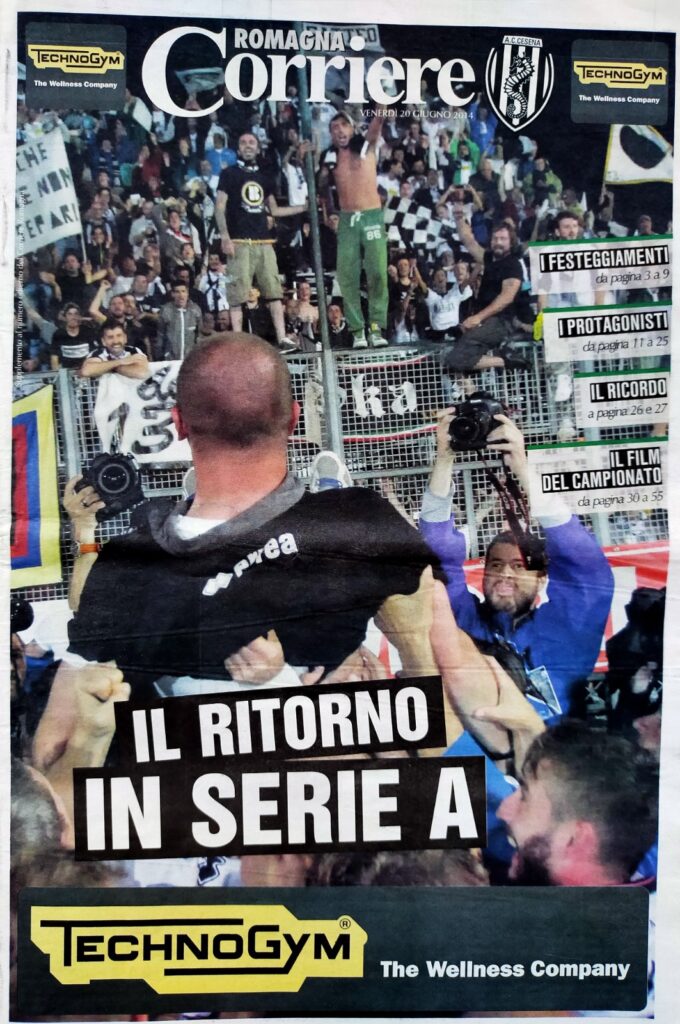 Corriere Romagna giugno 2014, copertina speciale promozione in serie A 2013-14