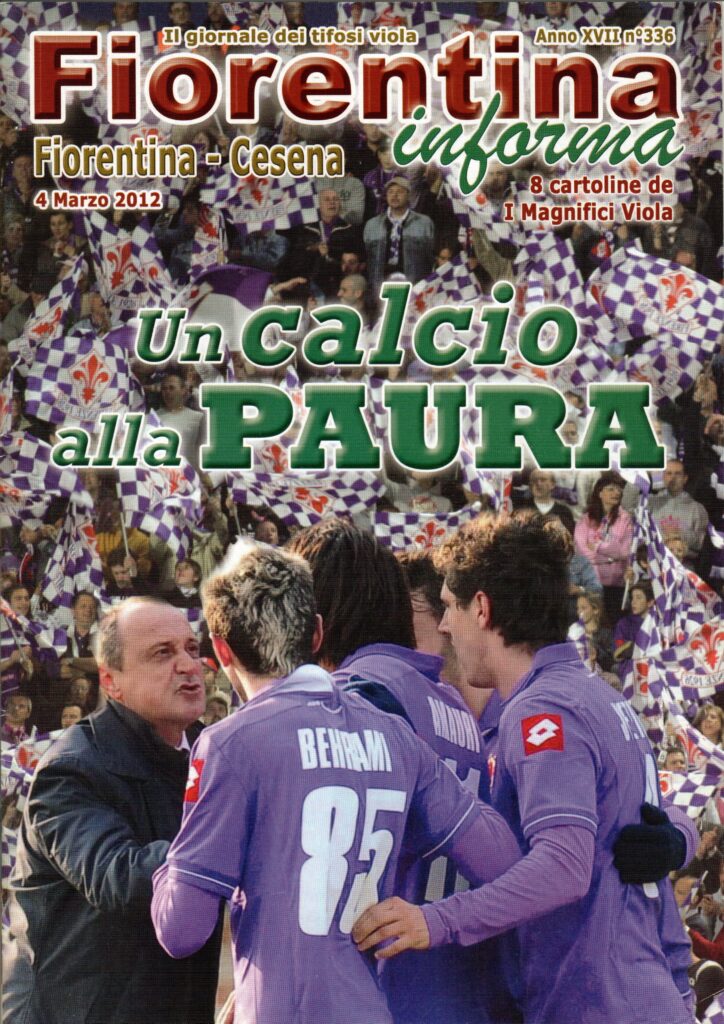 Fiorentina Informa 4 marzo 2012, n. 336, copertina Fiorentina-Cesena 2011-12