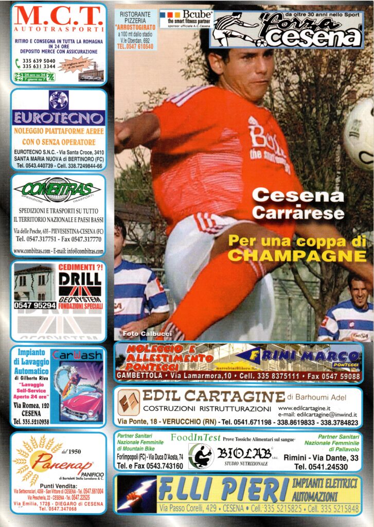 Forza Cesena 20 ottobre 2002, Cesena-Carrarese 2002-03